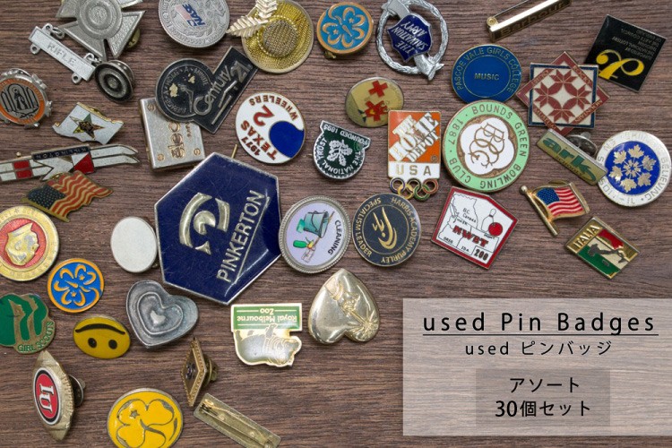 used Pin Badges ユーズド ピンバッジ 1個あたり200円 30個セット アソート use-0042
