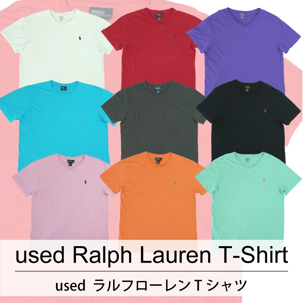 used Ralph Lauren T-Shirt 古着 ラルフローレン Tシャツ 1枚あたり1000円 10枚セット MIXアソート use-0119