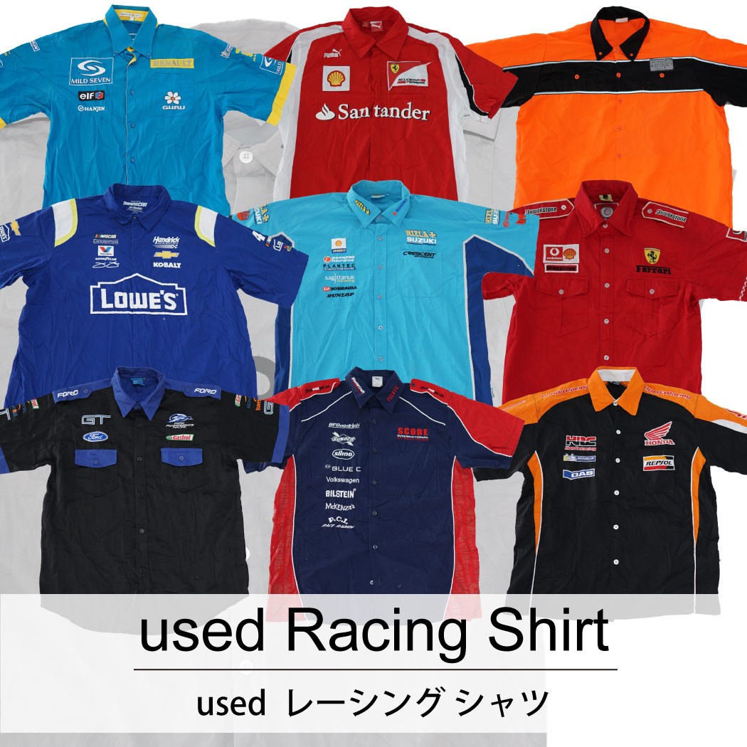 used Racing Shirt 古着 ユーズド レーシング シャツ 1枚あたり2400円 6枚セット サイズ カラーMIX アソート use-0227