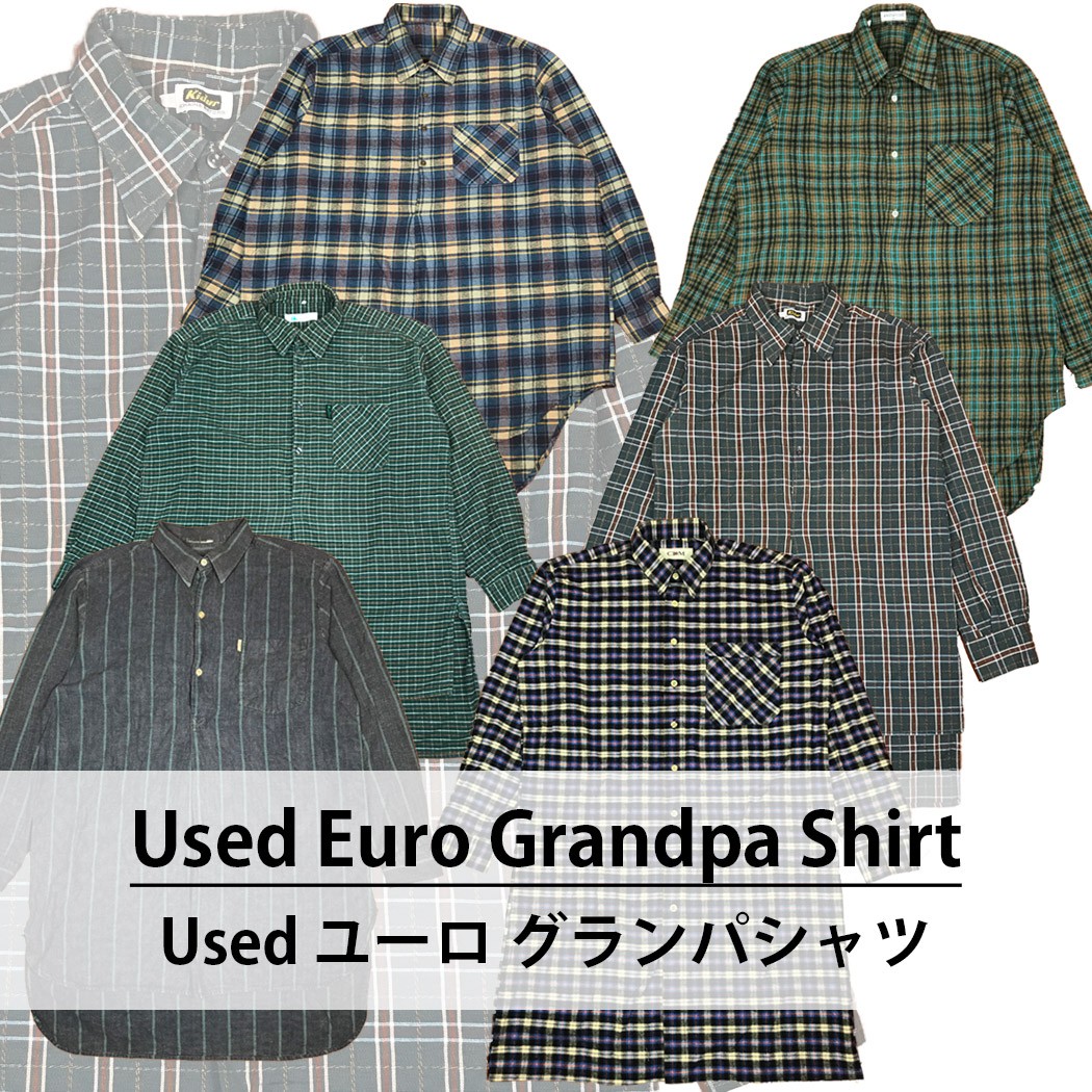 Used Euro Grandpa Shirt ユーズド ユーロ グランパシャツ 1枚あたり1900円 6枚セット サイズ カラー MIX アソート use-0242