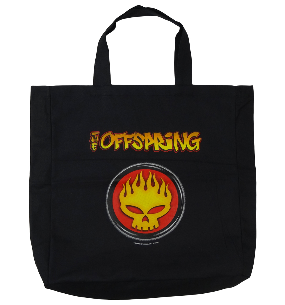 ロックトートバッグ The Offspring オフスプリング ファイアースカルロゴ ブラック wob-0015
