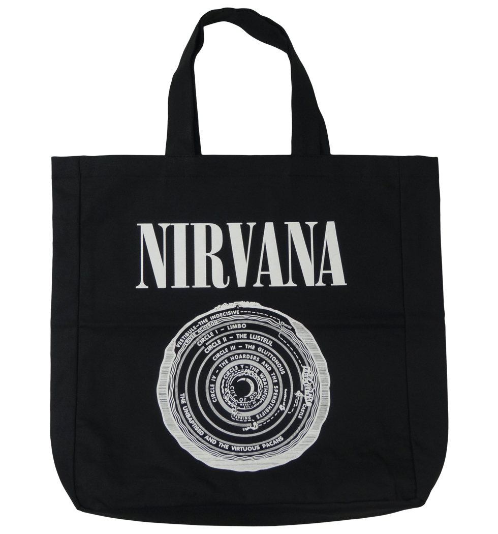 ロックトートバッグ Nirvana ニルヴァーナ サークル ブラック wob-0016