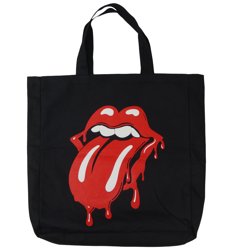 ロックトートバッグ The Rolling Stones ローリングストーンズ Lips & Tongue とろけ唇 wob-0020