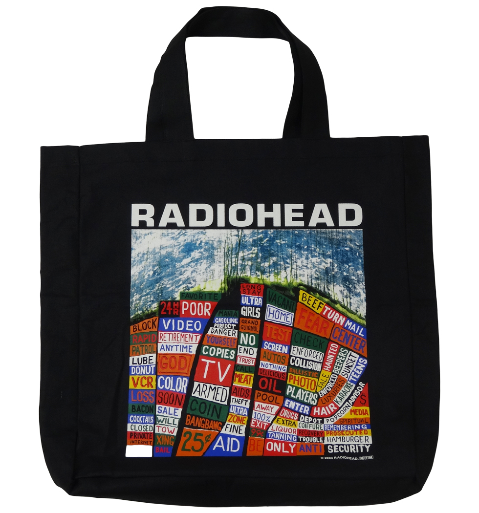 ロックトートバッグ Radiohead レディオヘッド Hail to the Thief ブラック wob-0025