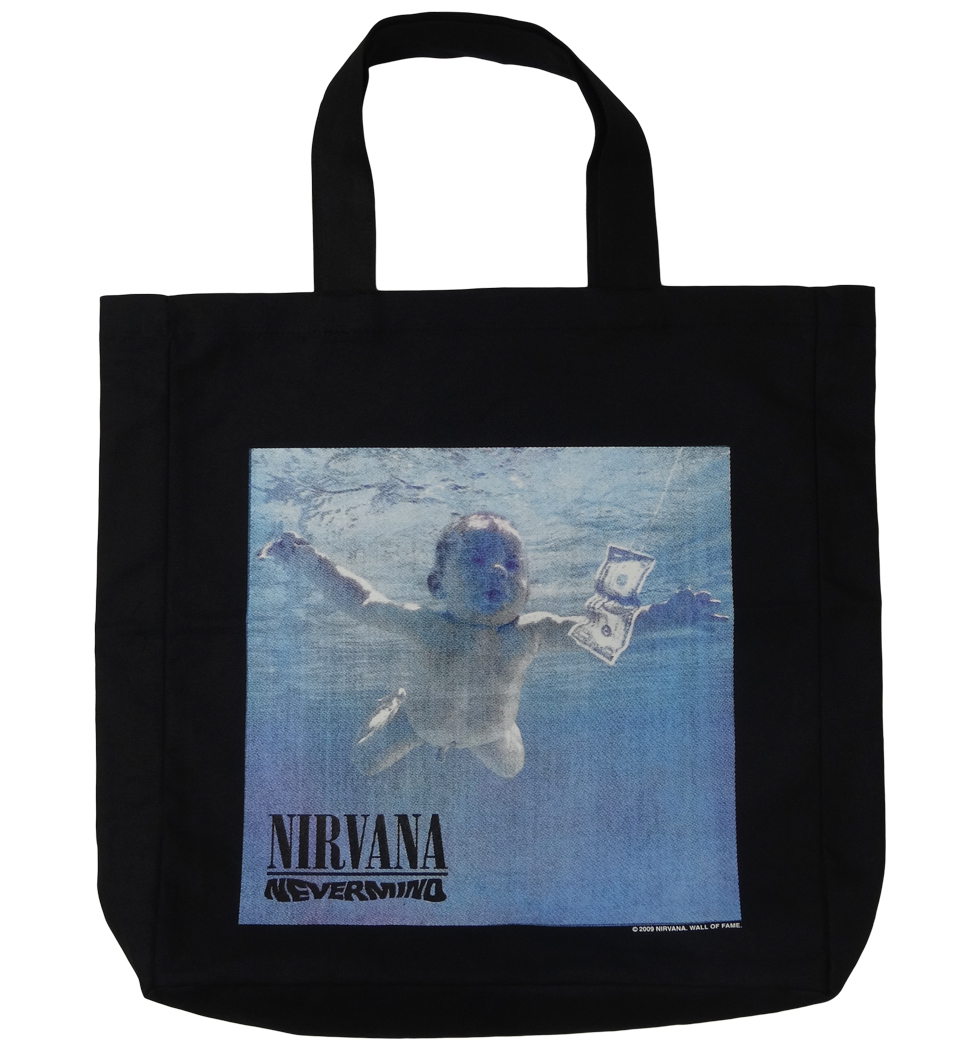 ロックトートバッグ Nirvana ニルヴァーナ NEVERMIND ブラック wob-0026