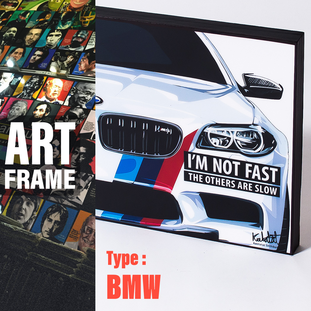 ポップアートフレーム 壁掛け 25cm×25cm BMW BMW インテリア/絵画/おしゃれ/雑貨 paf-0102