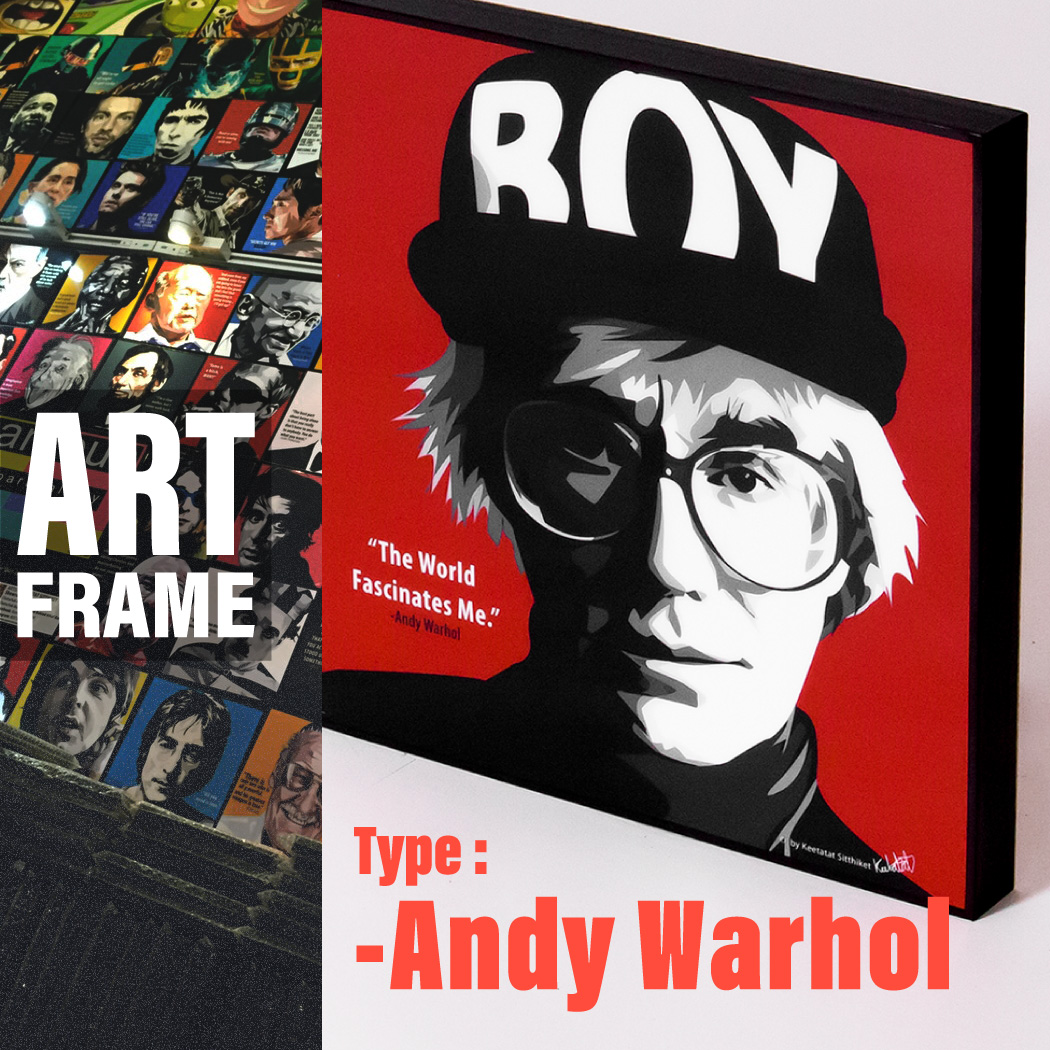 ポップアートフレーム 壁掛け 25cm×25cm Andy_Warhol アンディ・ウォーホル インテリア/絵画/おしゃれ/雑貨 paf-0190