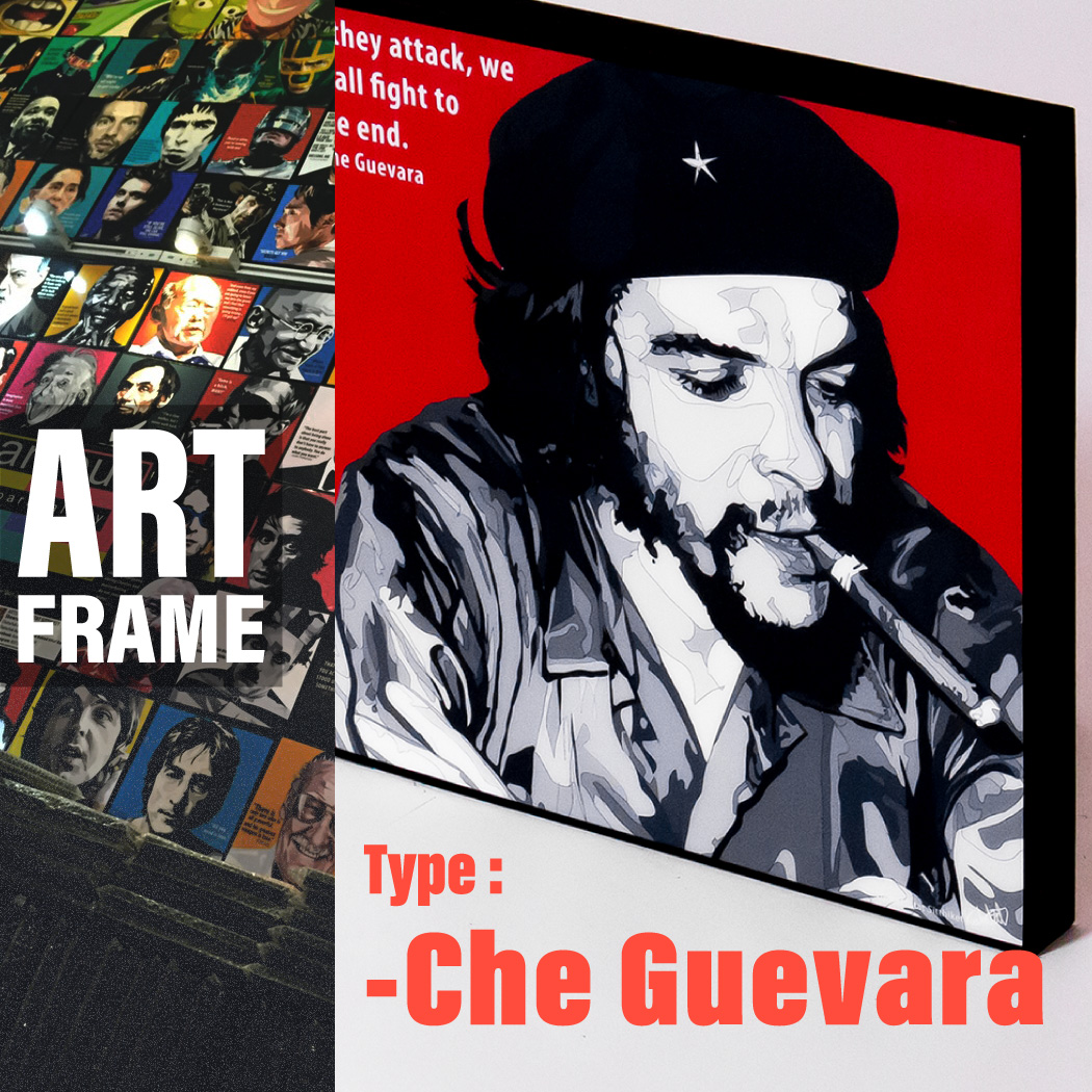 ポップアートフレーム 壁掛け 25cm×25cm Che_Guevara チェ・ゲバラ インテリア/絵画/おしゃれ/雑貨 paf-0197