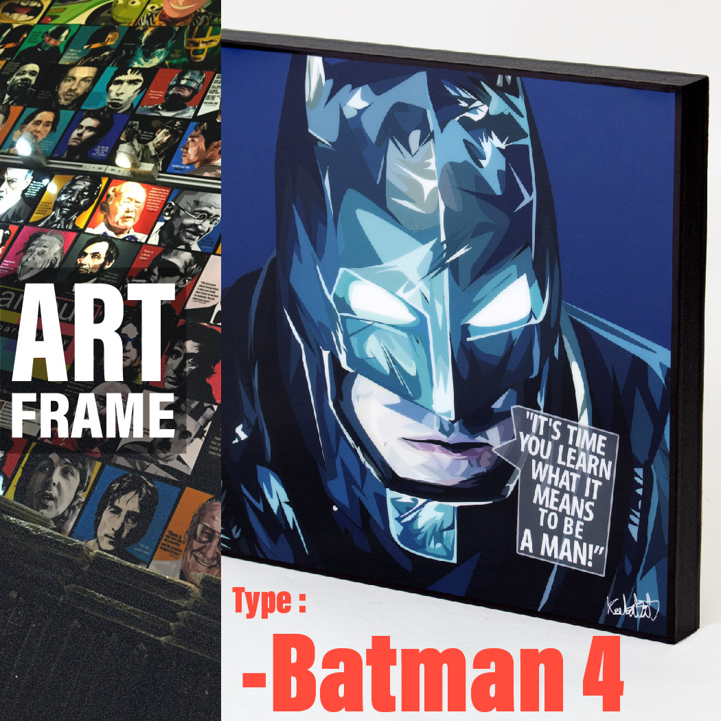 ポップアートフレーム 壁掛け 25cm×25cm Batman_4 バットマン インテリア/絵画/おしゃれ/雑貨 paf-0217