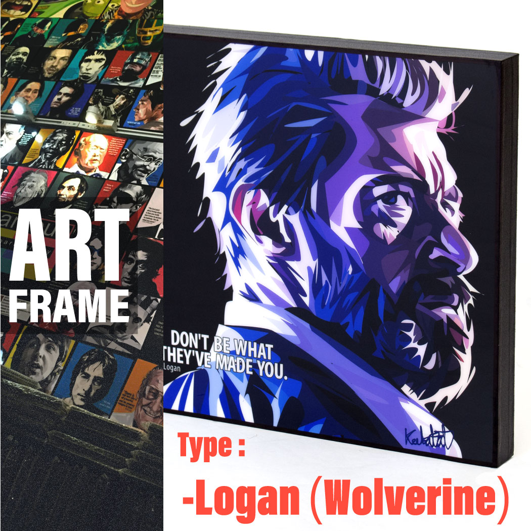 ポップアートフレーム 壁掛け 25cm×25cm Logan（Wolverine） ローガン インテリア/絵画/おしゃれ/雑貨 paf-0234