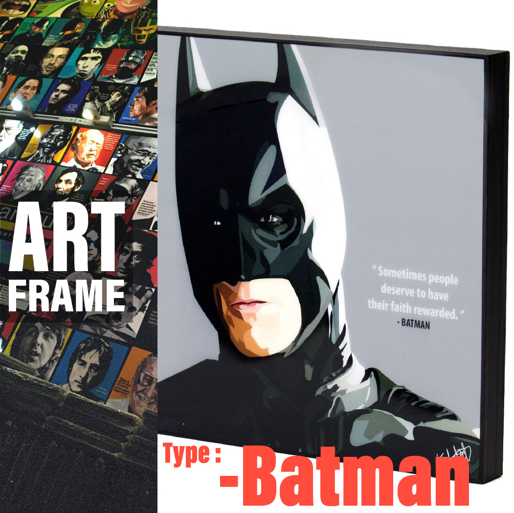 ポップアートフレーム 壁掛け 25cm×25cm Batman バットマン インテリア/絵画/おしゃれ/雑貨 paf-0245