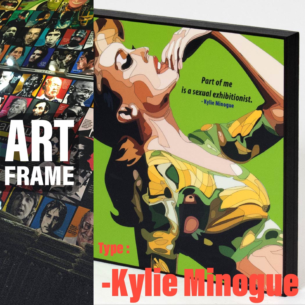 ポップアートフレーム 壁掛け 25cm×25cm Kylie_Minogue カイリー・ミノーグ インテリア/絵画/おしゃれ/雑貨 paf-0277