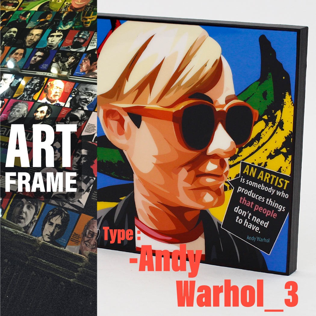 ポップアートフレーム 壁掛け 25cm×25cm  Andy_Warhol_3 アンディ・ウォーホル インテリア/絵画/おしゃれ/雑貨 paf-0294