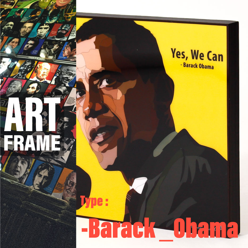 ポップアートフレーム 壁掛け 25cm×25cm Barack_Obama バラク・オバマ インテリア/絵画/おしゃれ/雑貨 paf-0361