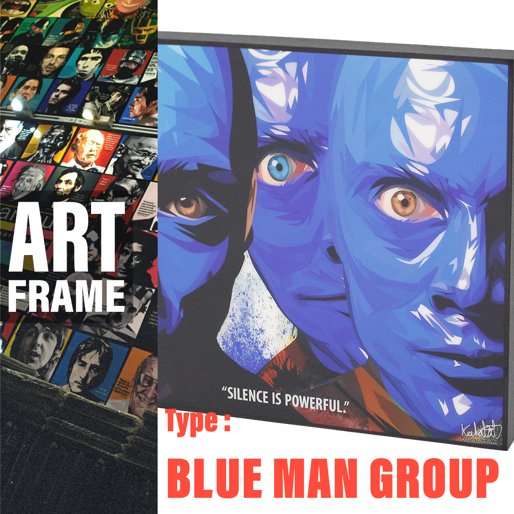 ポップアートフレーム 壁掛け 25cm×25cm BLUE MAN GROUP ブルーマン インテリア/絵画/おしゃれ/雑貨 paf-0871