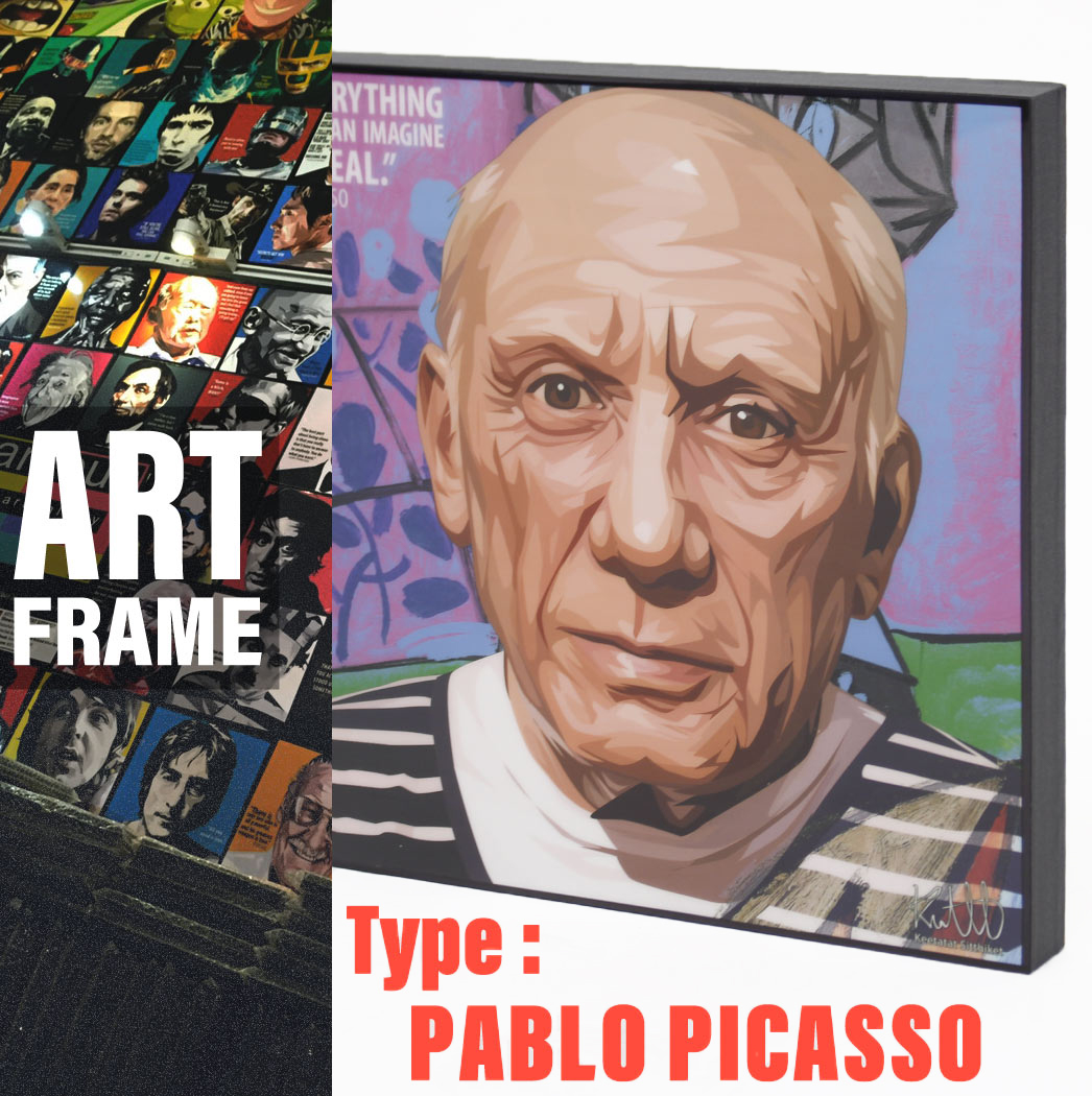 ポップアートフレーム 壁掛け 25cm×25cm Pablo Picasso パブロ・ピカソ インテリア/絵画/おしゃれ/雑貨 paf-0961