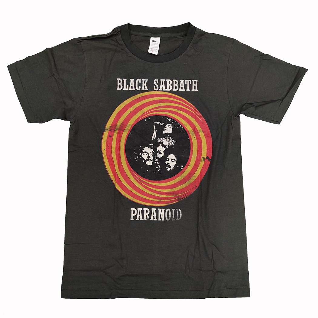 ヴィンテージ風 ロックTシャツ Black Sabbath - Paranoid ブラック･サバス brt-0043