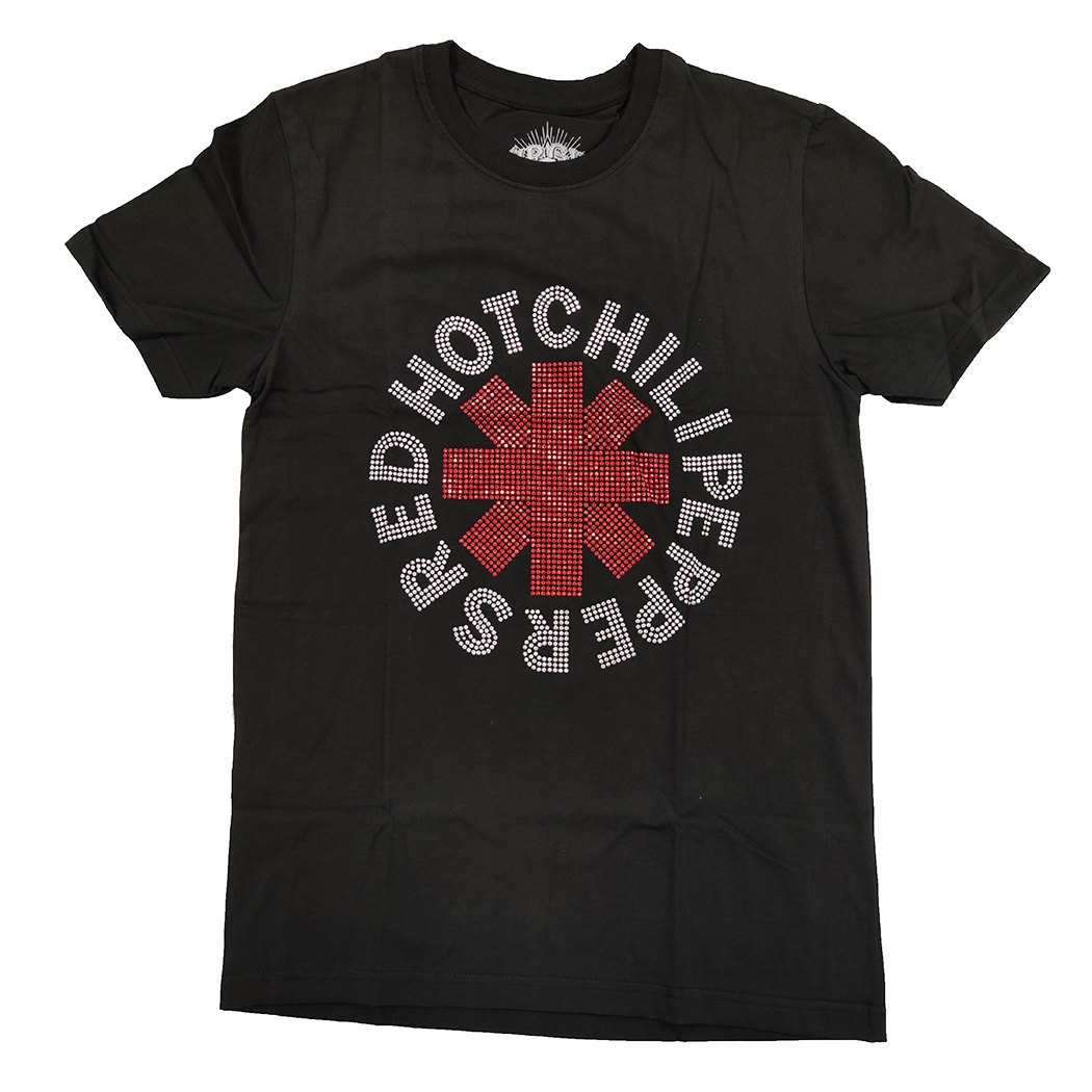 ラインストーン ロックTシャツ Red Hot Chili Peppers レッド・ホット・チリ・ペッパーズ rst-0030