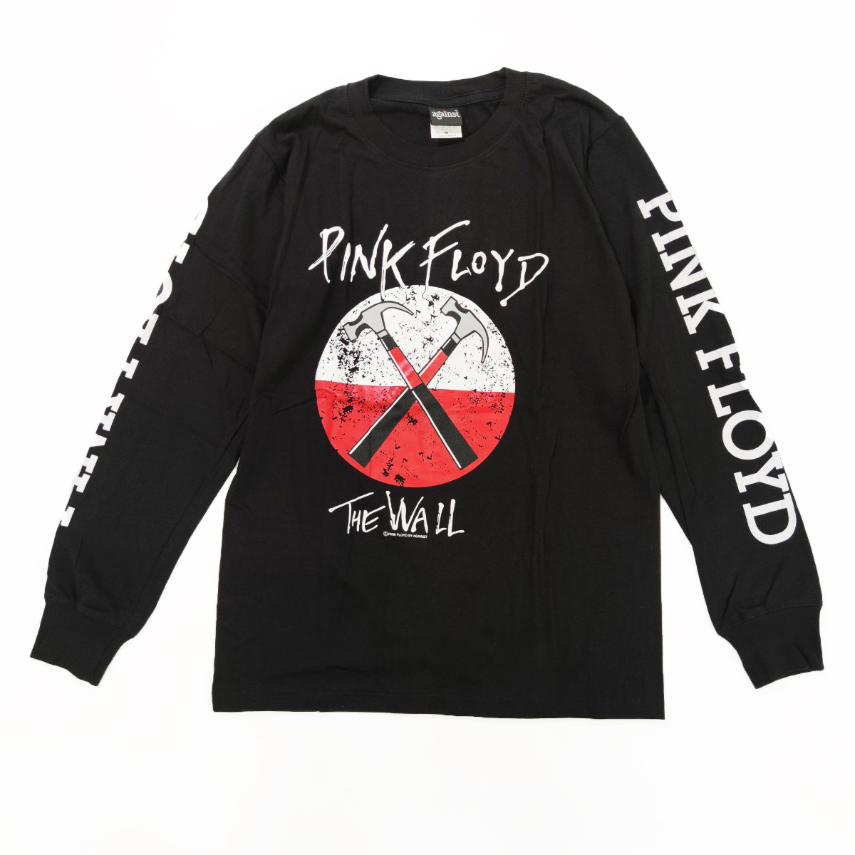 ロックTシャツ ロンT Pink Floyd ピンク・フロイド THE WALL 袖プリント agl-0035