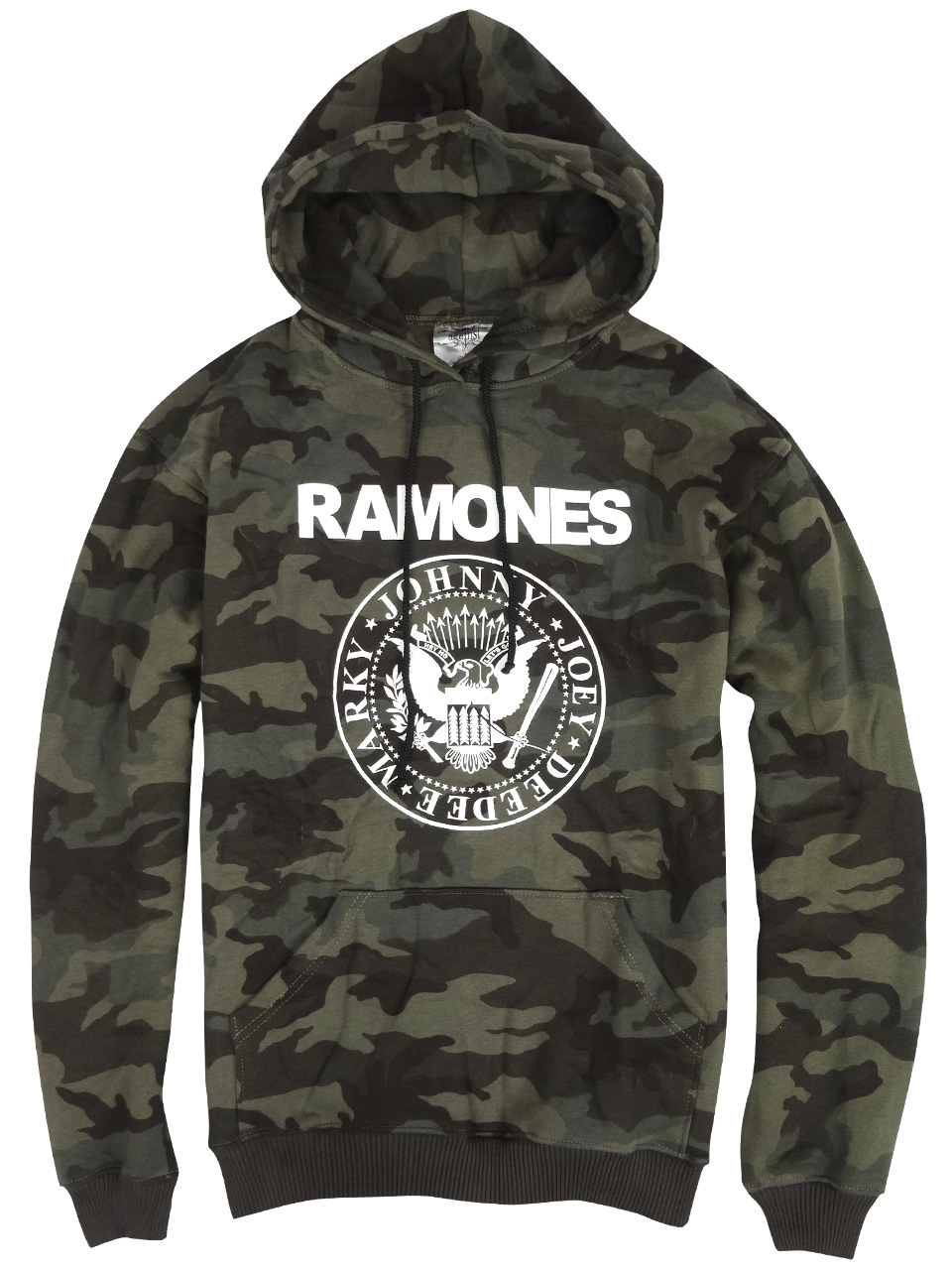 カモフラ プルオーバー ロックパーカー Ramones ラモーンズ ロゴ agp-0019