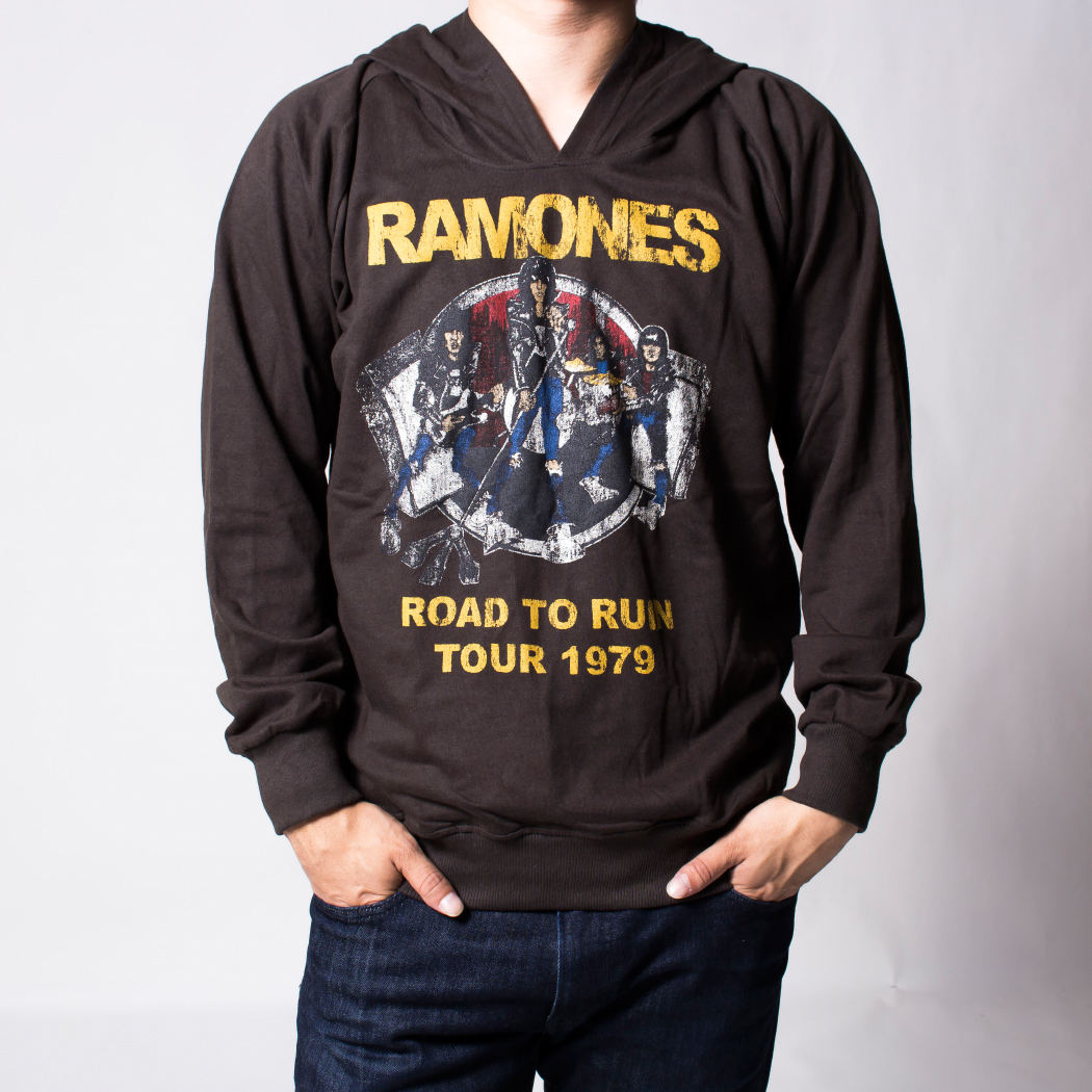 ヴィンテージ風 ロックパーカー Ramones ラモーンズ Road To Ruin Tour 1979 メンズ/トップス/スウェット brp-0006