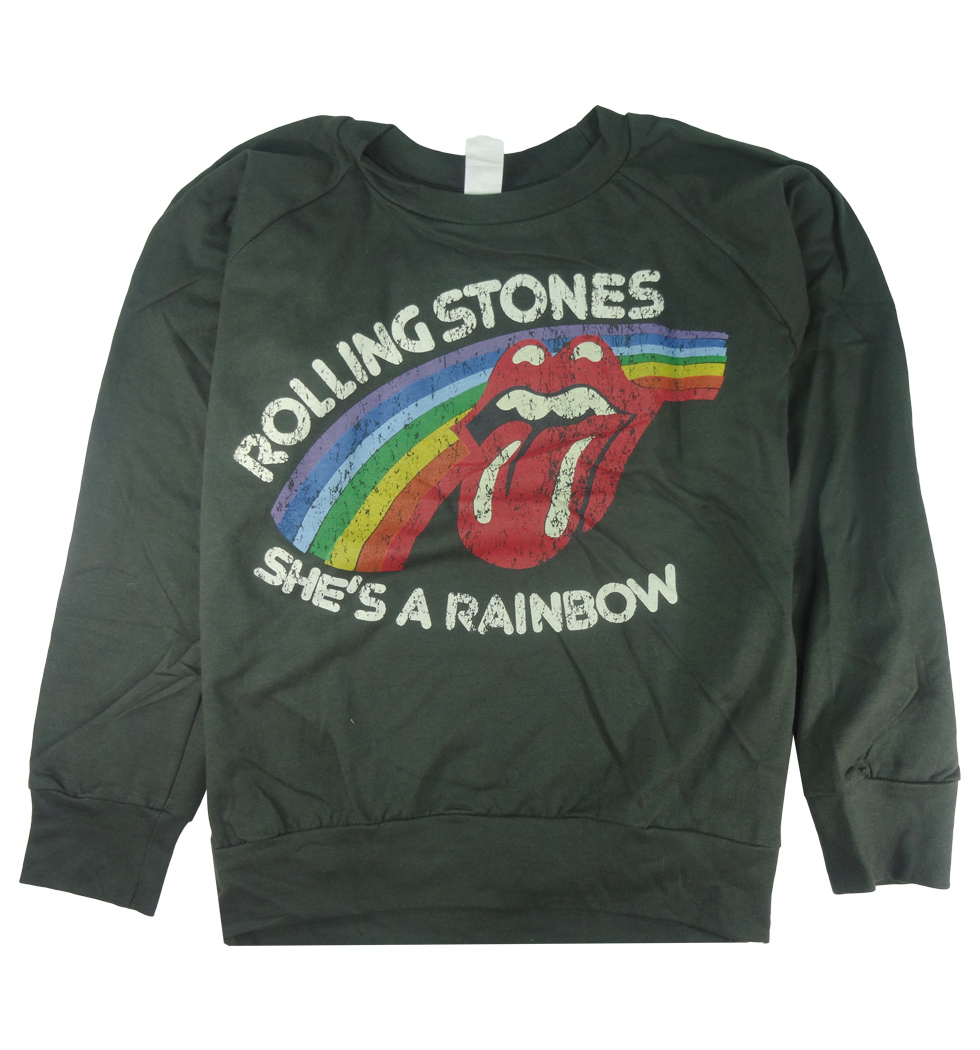 ロックトレーナー 裏パイル地 The Rolling Stones ザ ローリング ストーンズ SHE'S A RAINBOW bs2-0010