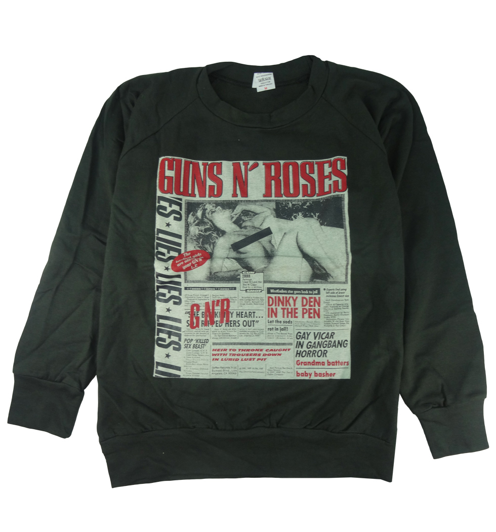 ロックトレーナー 裏パイル地 Guns N' Roses ガンズ アンド ローゼズ GN'R LIES bs2-0011