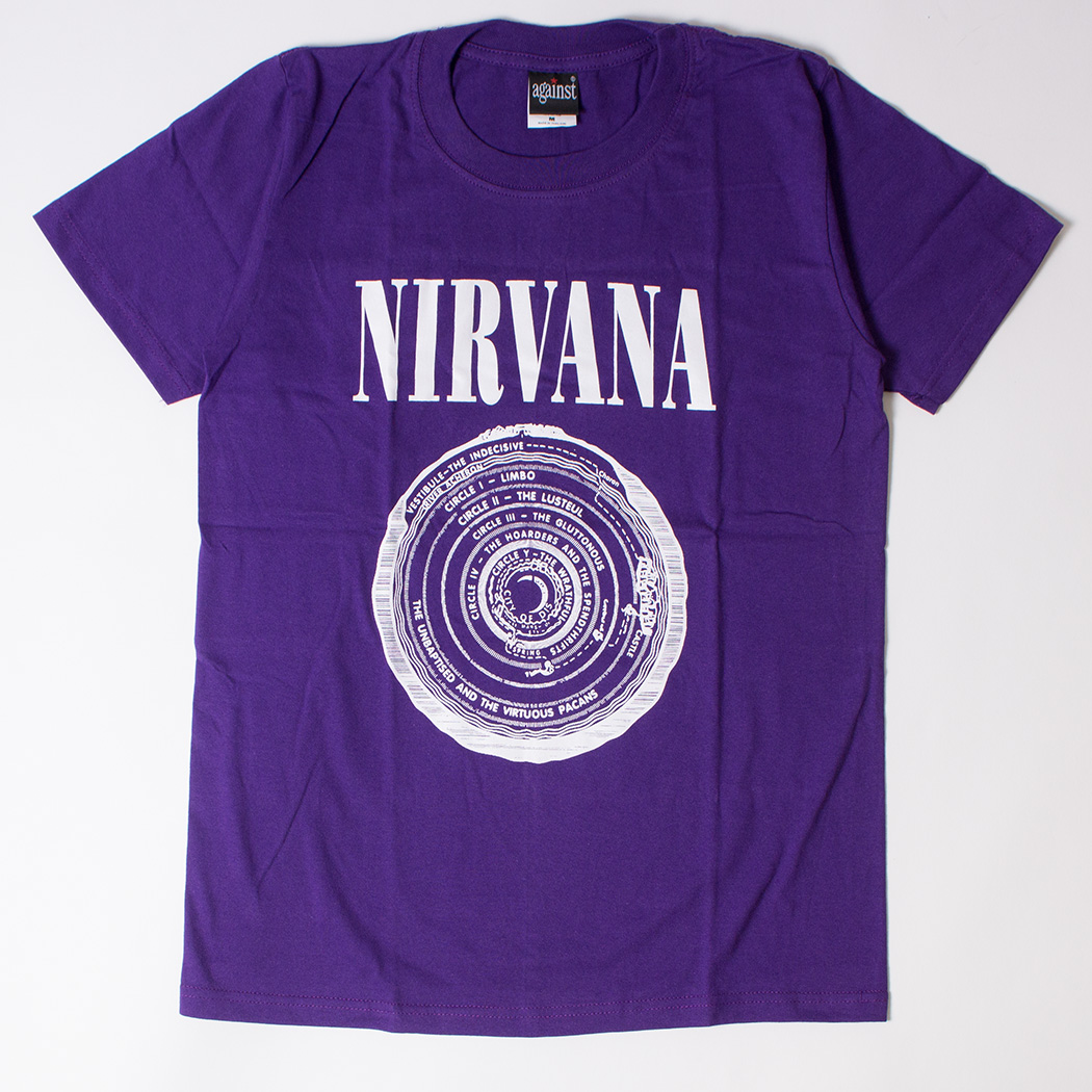 ロックTシャツ Nirvana ニルヴァーナ サークルロゴ agt-0106-c06