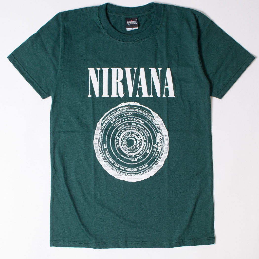 ロックTシャツ Nirvana ニルヴァーナ サークルロゴ agt-0106-c08