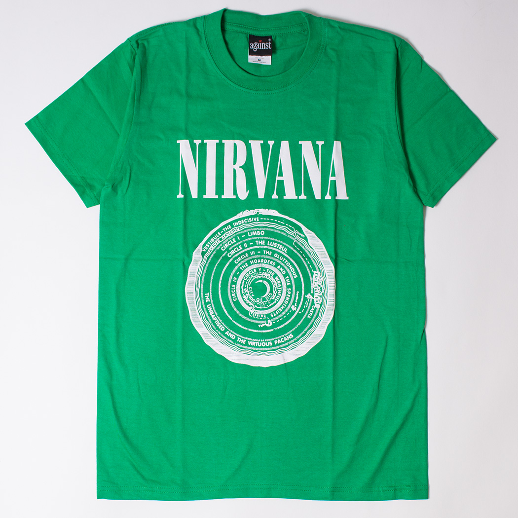 ロックTシャツ Nirvana ニルヴァーナ サークルロゴ agt-0106-c09