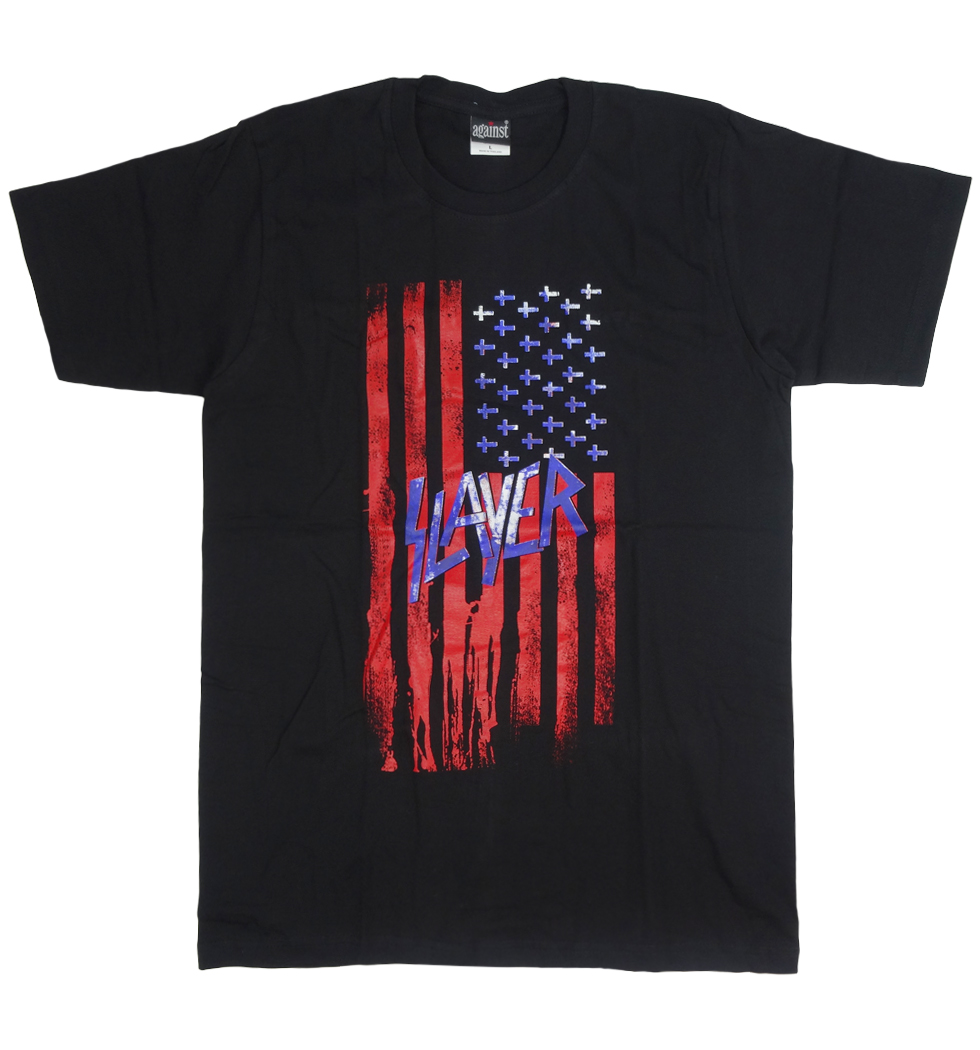 ロックTシャツ Slayer スレイヤー アメリカ国旗 agt-0176