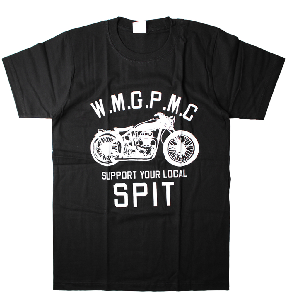 プリントTシャツ W.G.P.M.C Support Your Local Spit メンズ/レディース/半袖/おもしろ/おしゃれ agt-0203