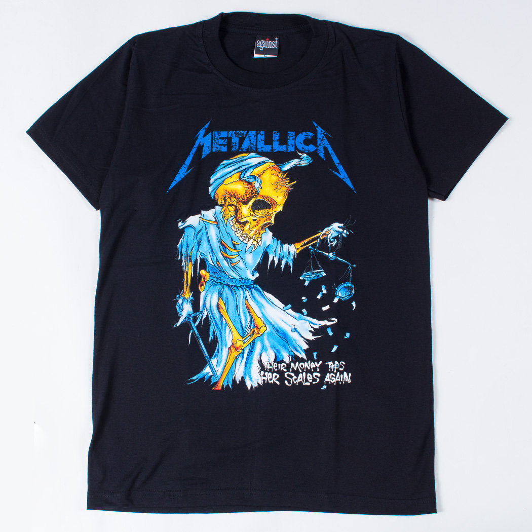 ロックTシャツ Metallica メタリカ Their money tips her scales again