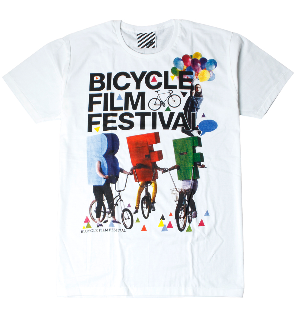 プリントTシャツ Bicycle Film Festival メンズ/レディース/半袖/おもしろ/おしゃれ ara-0057