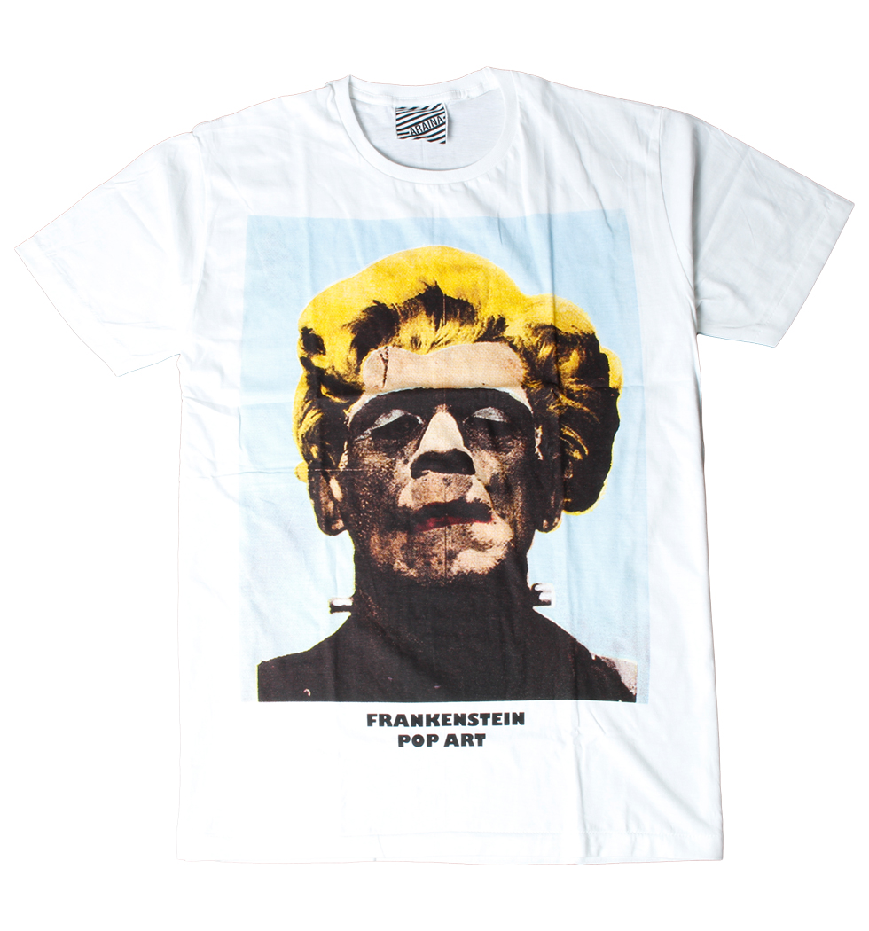 プリントTシャツ Frankenstein Pop Art メンズ/レディース/半袖/おもしろ/おしゃれ ara-0080