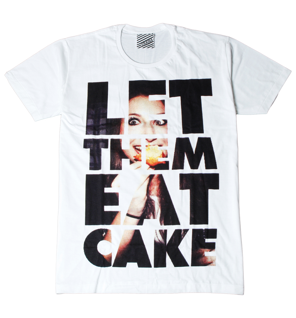 プリントTシャツ Let Them Eat Cake メンズ/レディース/半袖/おもしろ/おしゃれ ara-0089