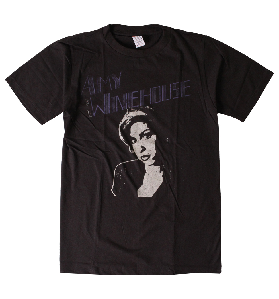ヴィンテージ風 ロックTシャツ Amy Winehouse エイミー ワインハウス brt-0016