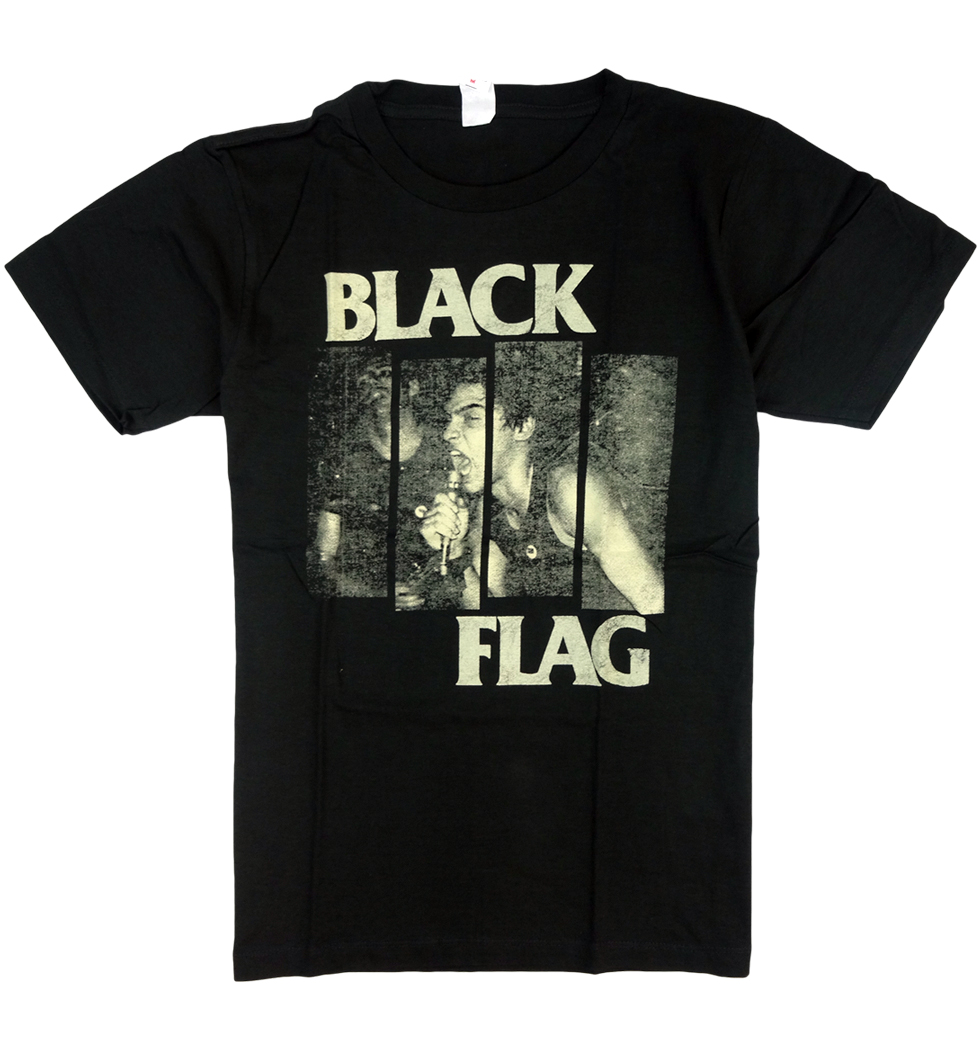 ヴィンテージ風 ロックTシャツ Black Flag ブラック フラッグ シャウト brt-0037