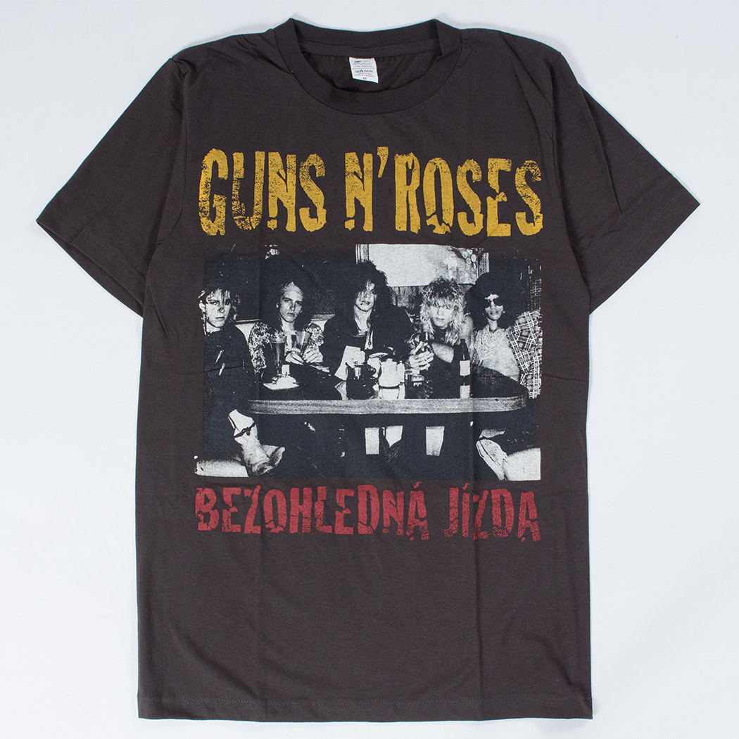 ヴィンテージ風 ロックTシャツ Guns N' Roses ガンズ アンド ローゼズ BEZOHLEDNA JIZDA brt-0110