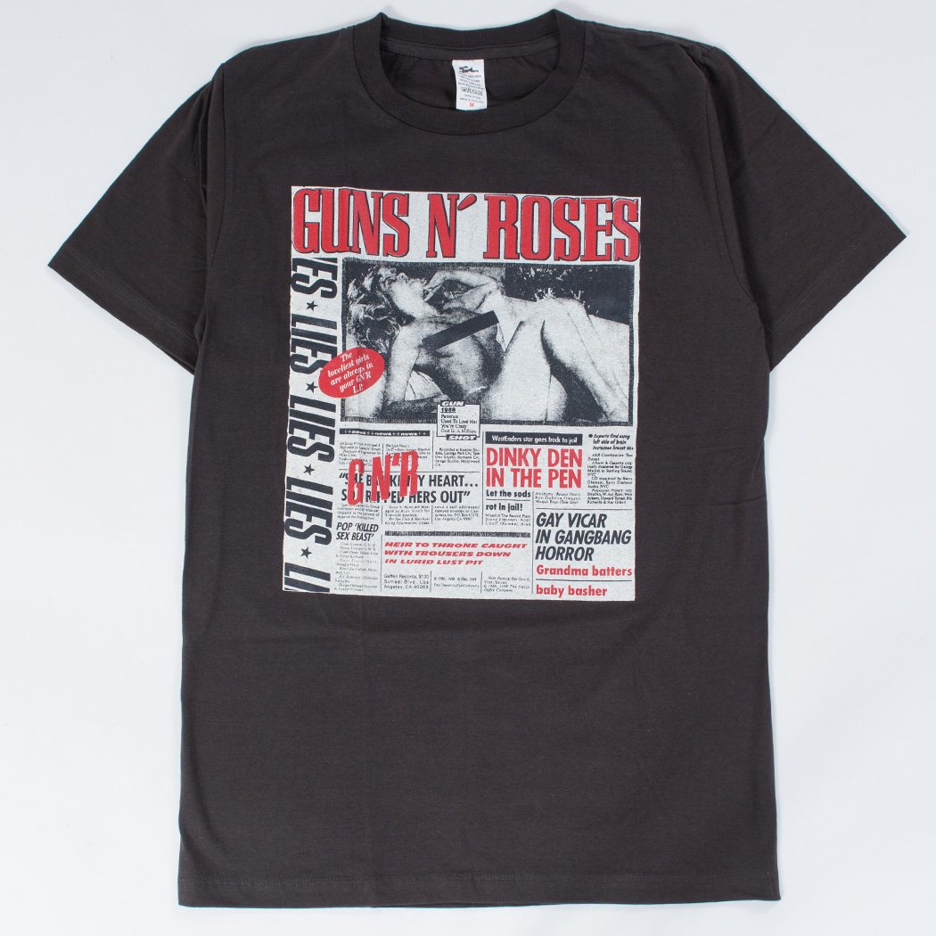 ヴィンテージ風 ロックTシャツ Guns N' Roses ガンズ アンド ローゼズ GN'R LIES brt-0111