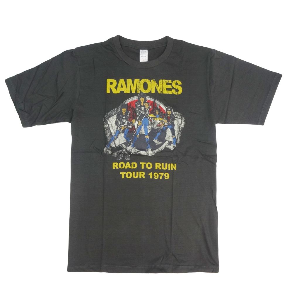 ヴィンテージ風 ロックTシャツ Ramones ラモーンズ Road To Ruin Tour 1979 brt-0247