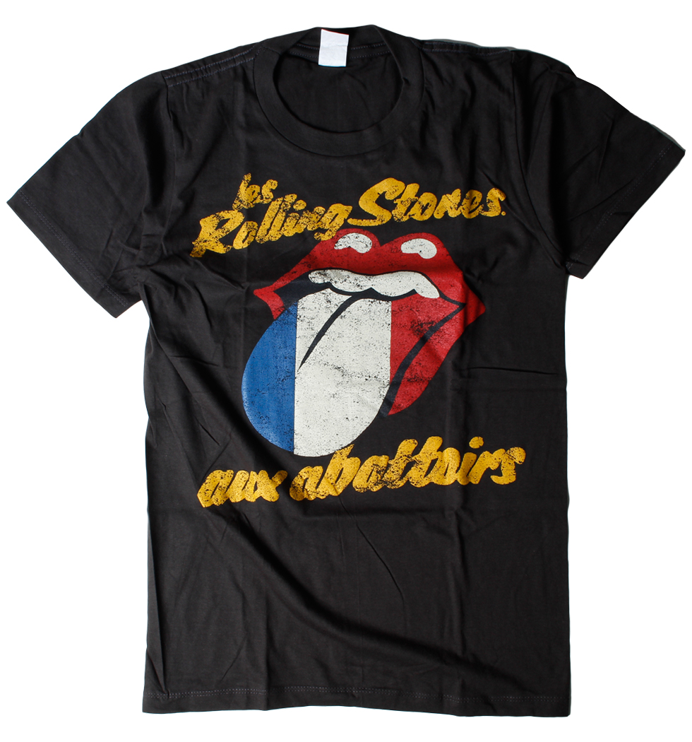 ヴィンテージ風 ロックTシャツ The Rolling Stones ザ ローリングストーンズ フランス唇 brt-0260