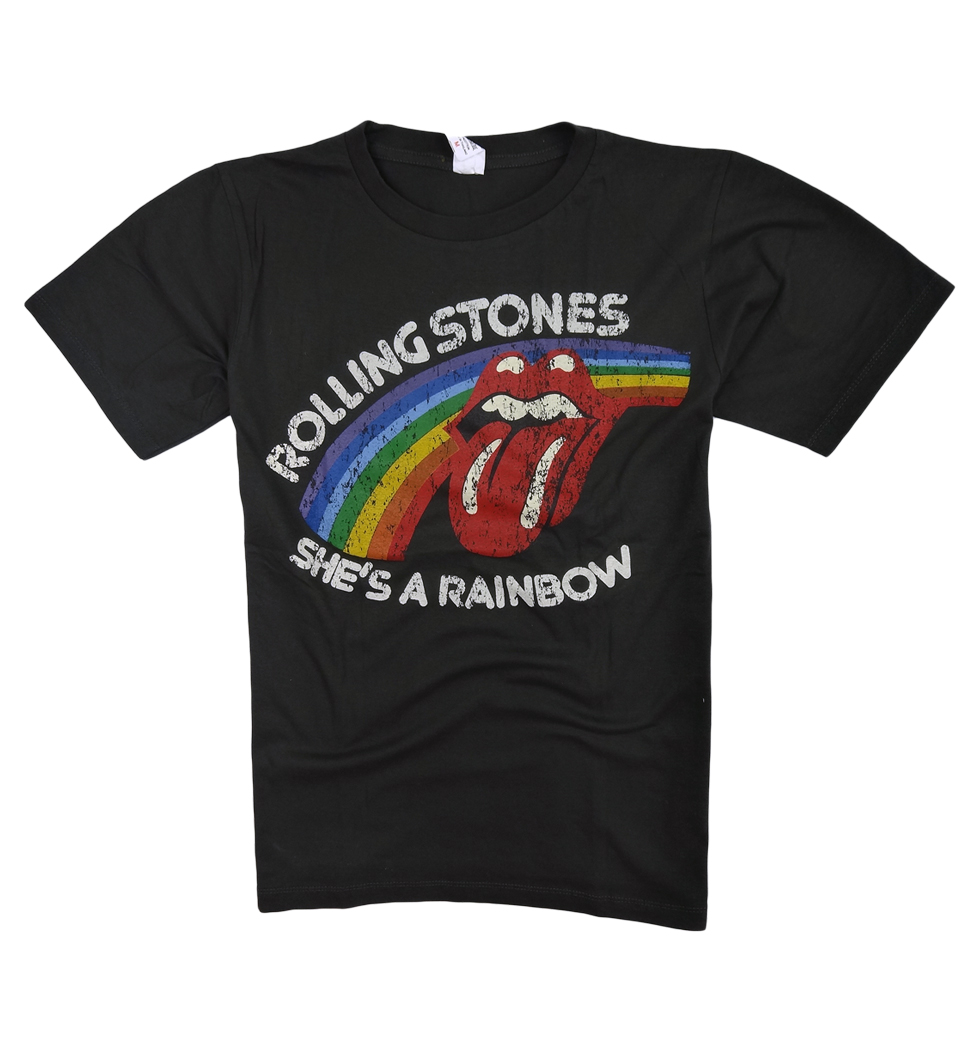 ヴィンテージ風 ロックTシャツ The Rolling Stones ザ ローリング ストーンズ SHE'S A RAINBOW brt-0265