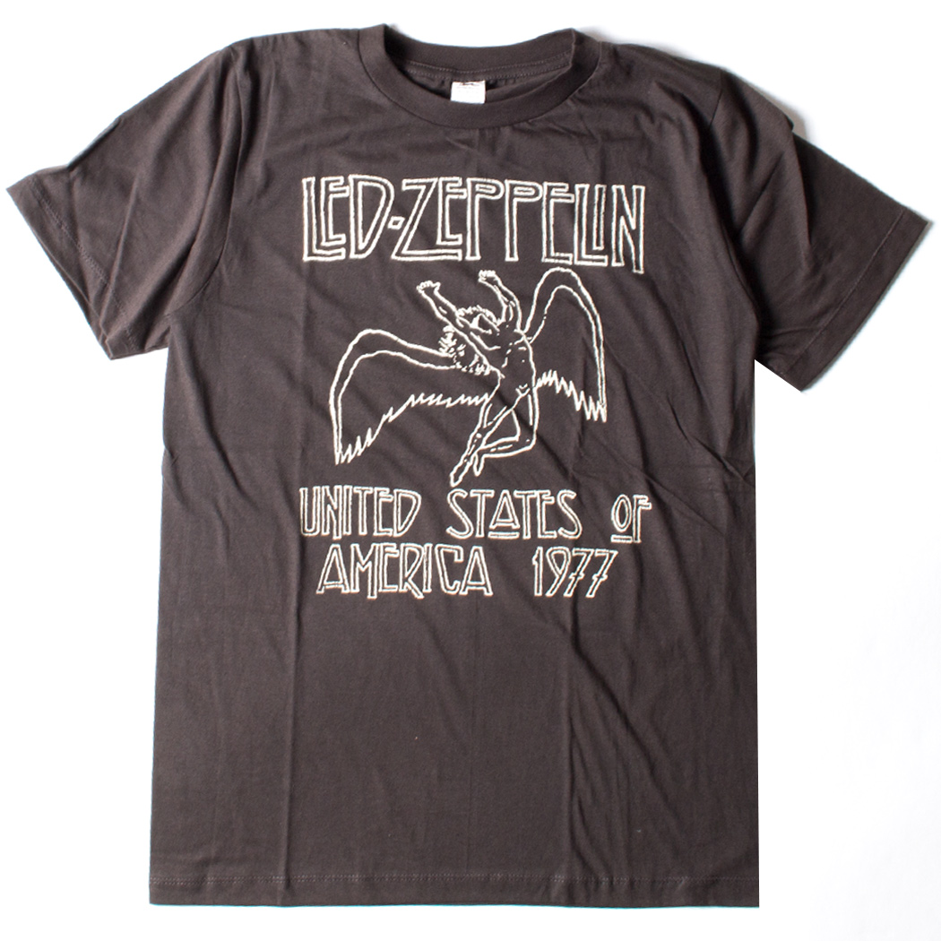 ヴィンテージ風 ロックTシャツ Led Zeppelin レッドツェッペリン United States Of America 1977 brt-0345