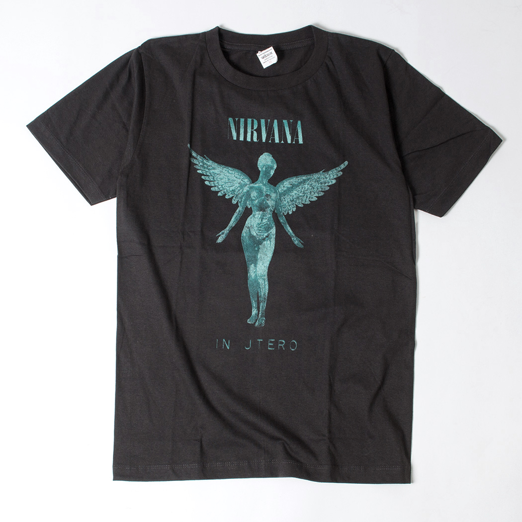 ヴィンテージ風 ロックTシャツ Nirvana ニルヴァーナ IN UTERO brt-0350