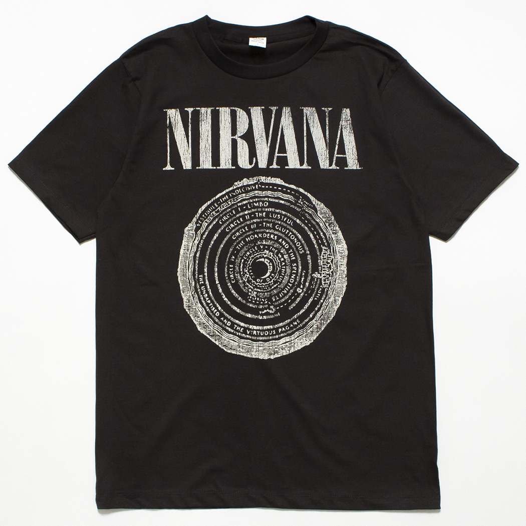 ヴィンテージ風 ロックTシャツ Nirvana ニルヴァーナ サークルロゴ  brt-0352