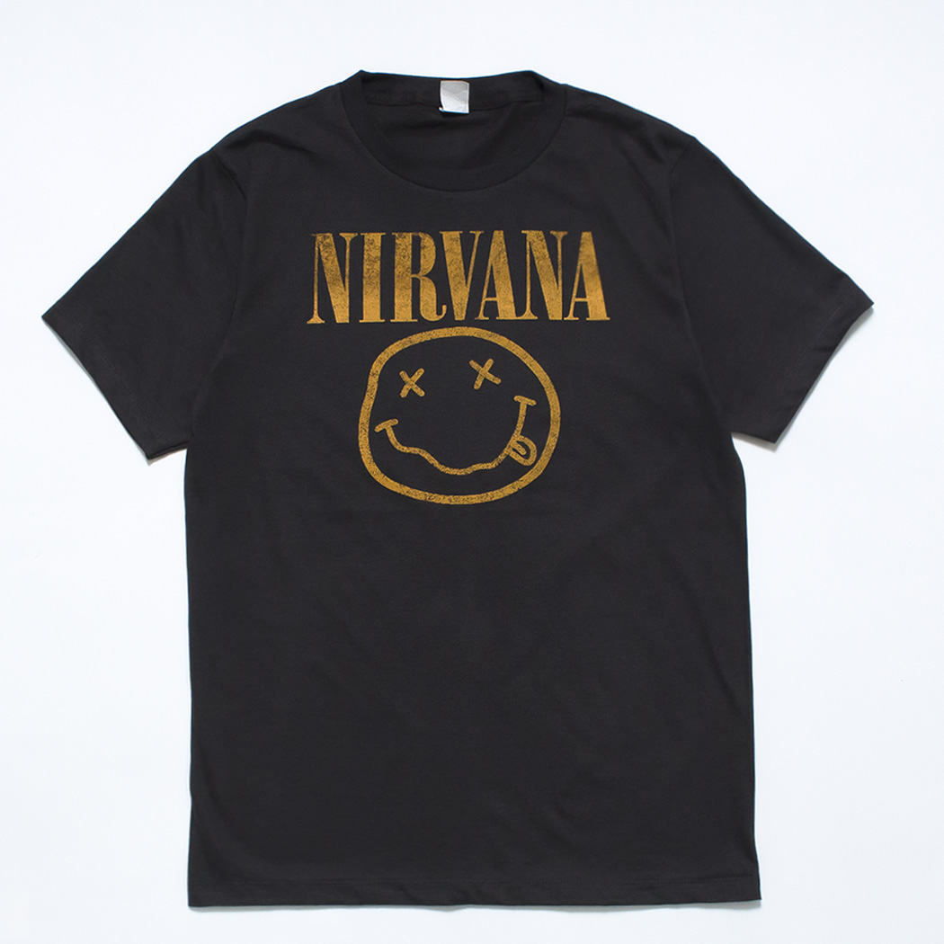 ヴィンテージ風 ロックTシャツ Nirvana ニルヴァーナ ニコちゃん  brt-0353