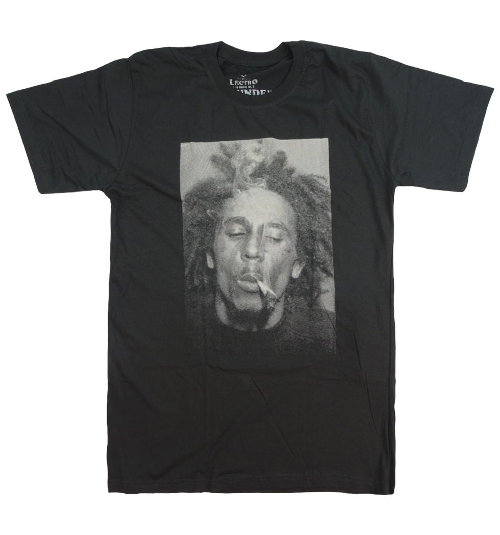 ロックTシャツ Bob Marley ボブマーリー Smoking ebi-0208