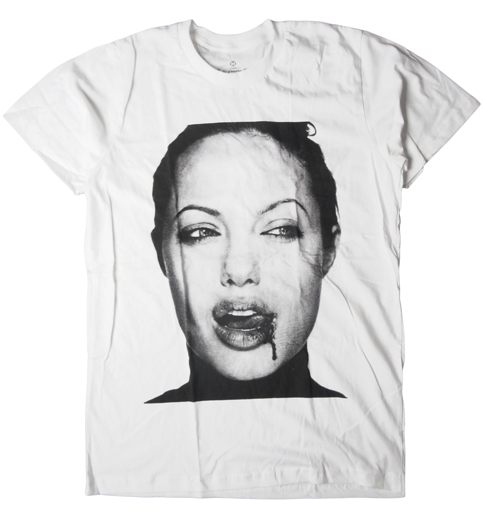 ロックTシャツ Angelina Jolie アンジェリーナ ジョリー 舌 ebi-0234