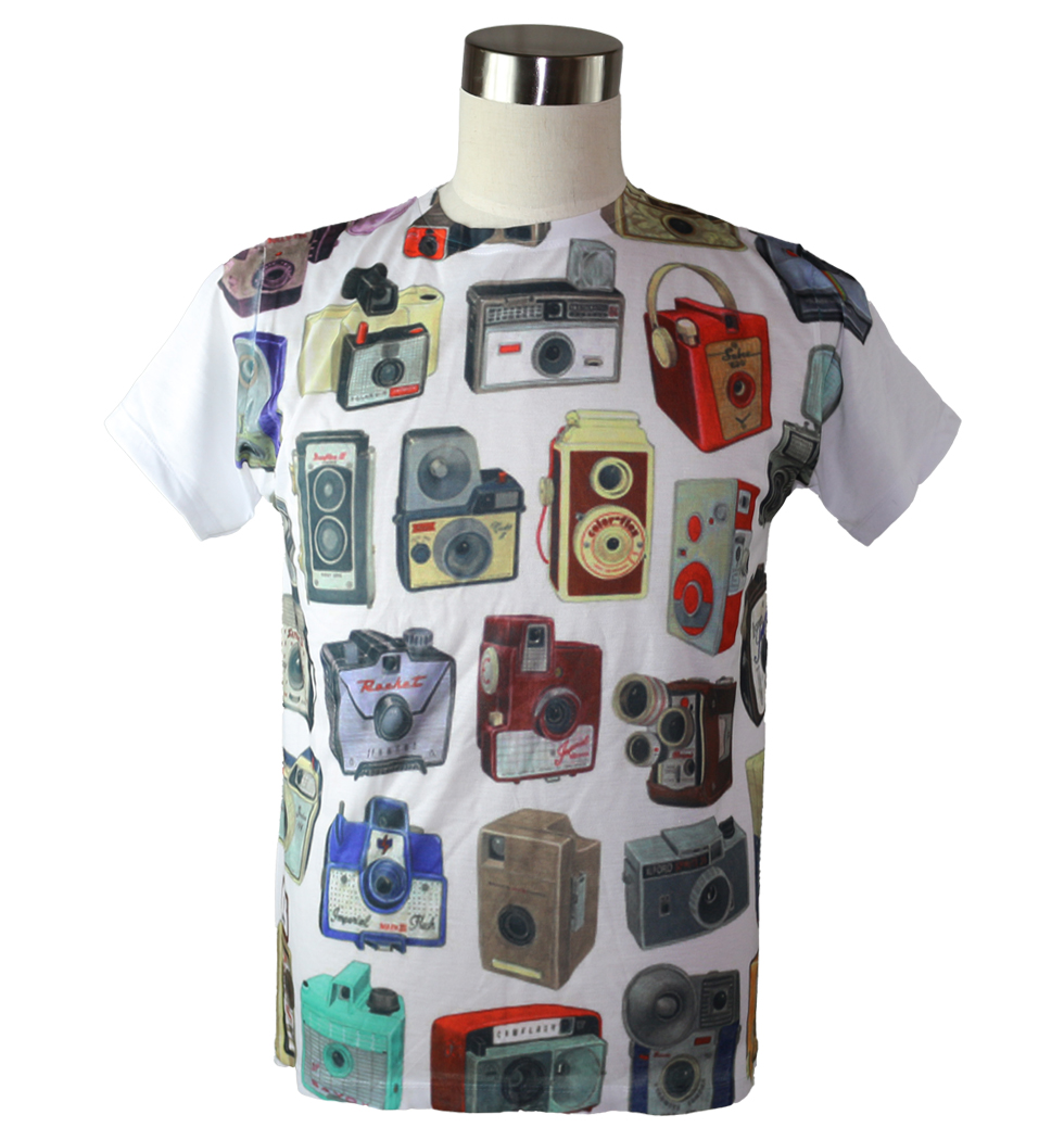 Gibgae プリントTシャツ Classic Cameras メンズ/レディース/半袖/おもしろ/おしゃれ ggt-0021